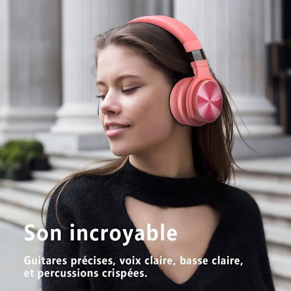 COWIN E7 PRO Rosa [Oppgradert Versjon] Aktive Støyreduserende Bluetooth Hodetelefoner