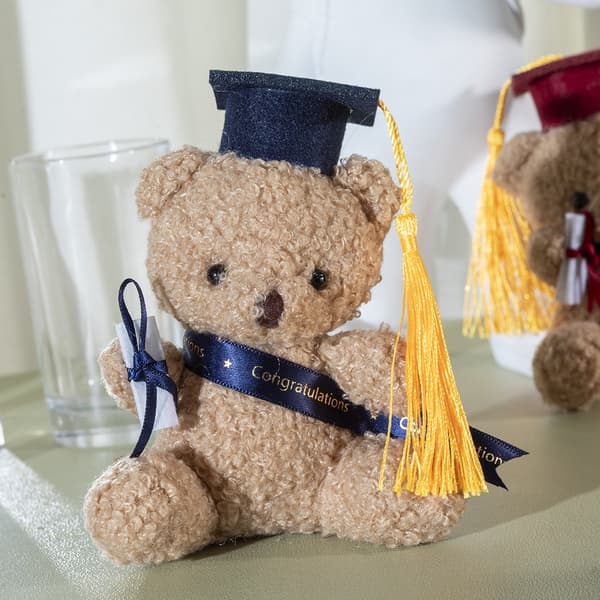 Bamse med studenterhue Royal Blue Plastic Eco Eyes