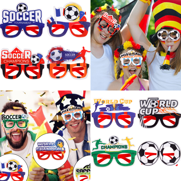 Europeiska fotbollsglasögon festdekoration rekvisita E
