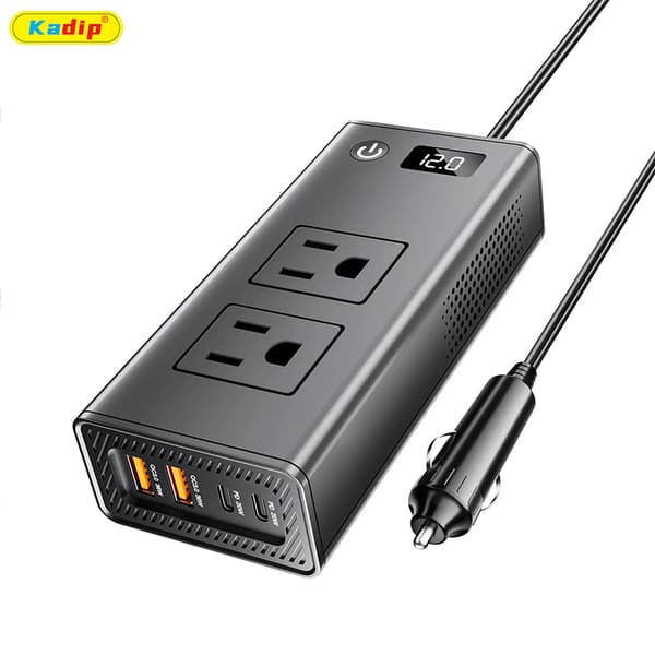 200W Bilstrømomformer 12V til 220V med sort, PD, display Black 110V M6800