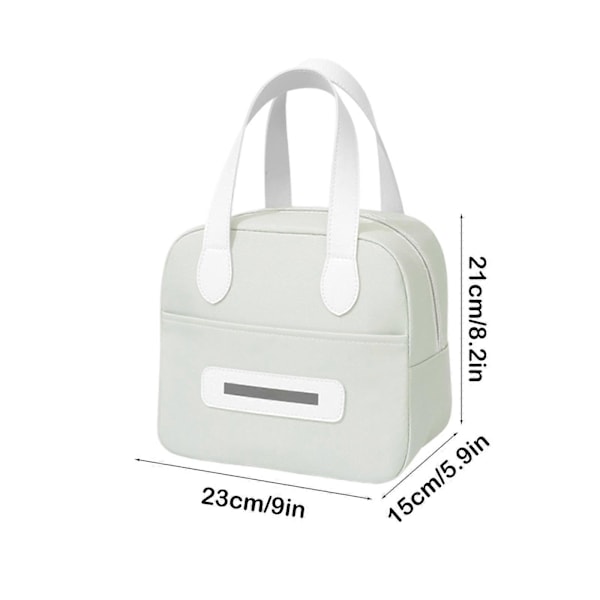 Madpakke Taske Ris Isoleret Taske Stor Kapacitet Madkasse Taske Vandtæt Is Taske Kontor Madpakke Taske Håndholdt Opbevaringstaske PUW0490 Beige