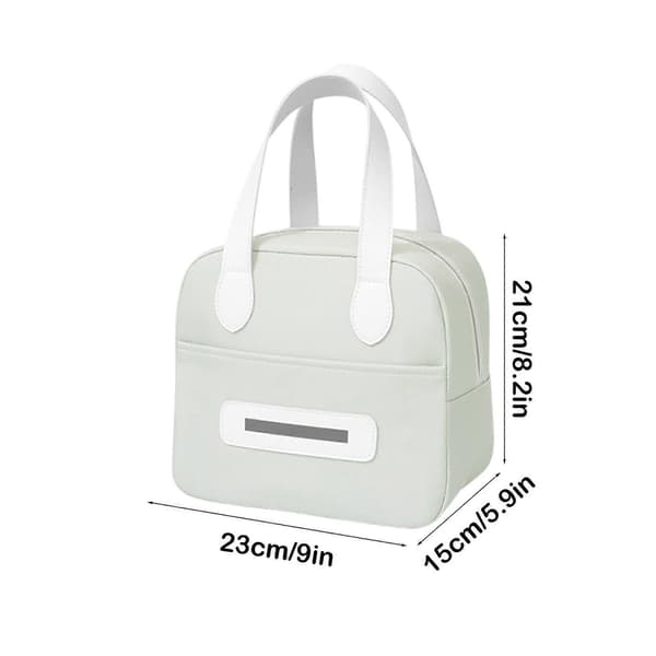 Matpose Ris Isolert Pose Stor Kapasitet Matboks Pose Vanntett Is Pose Kontor Matpose Håndholdt Oppbevaringspose PUW0490 Beige