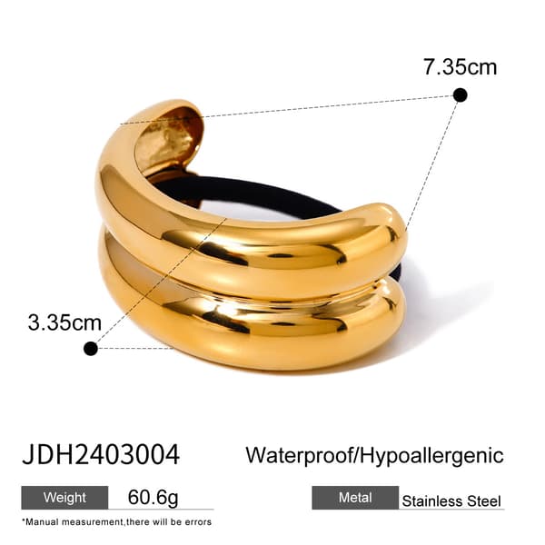 Hårring i rustfrit stål i westernstil til hestehale-styling JDH2403004