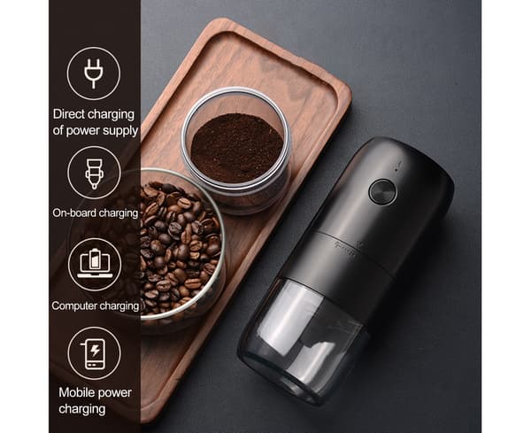 Praktisk kaffekværn One Key Start Bærbar Trådløs - Sort