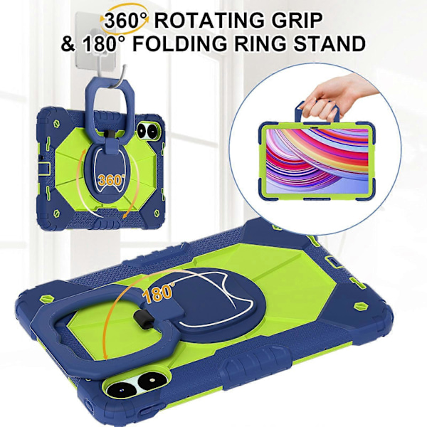 Silikoninen Hybrid PC -kotelo Xiaomi Redmi Pad Pro 12.1:lle Navy Yellow Green