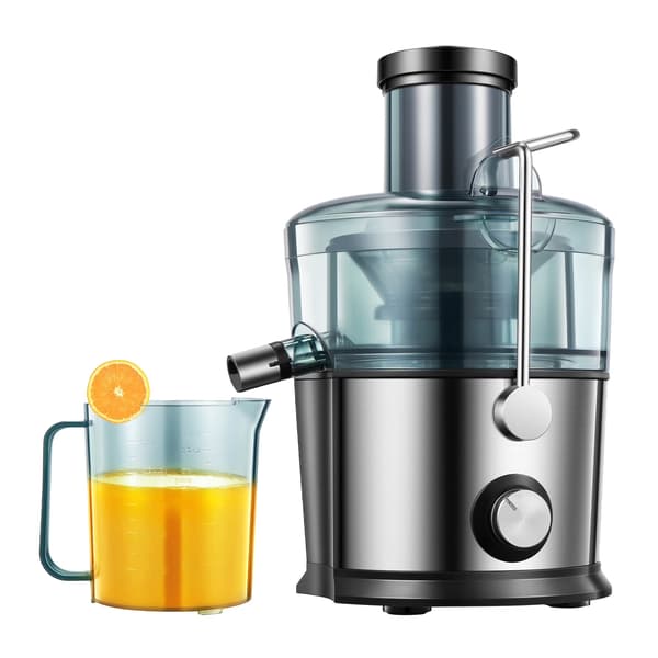 Juicer, 800W Saftpresser, Bred Munding 3 Tommer, Stille Motor, Nem Rengøring, Sølv