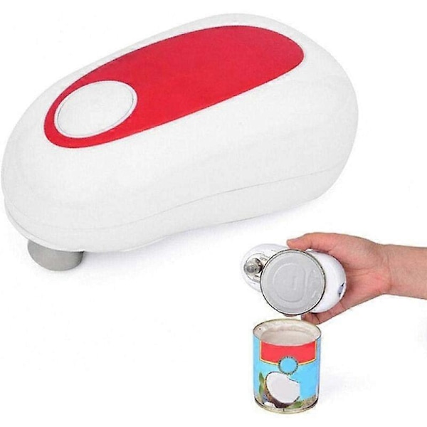 Elektrisk burköppnare, automatisk burköppnare med en knapptryckning, multifunktionell öppnare för burkar och kärl för alla burkar för burkar och glasbehållare, automatisk öppnare