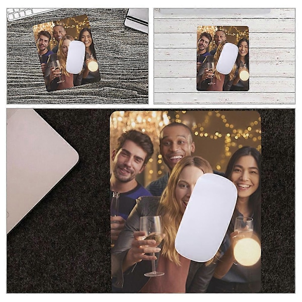 4 stk. blanke sublimeringsmusematter, blanke gamingmusematter, blanke musematter for sublimering White 22.00X18.50X0.30CM