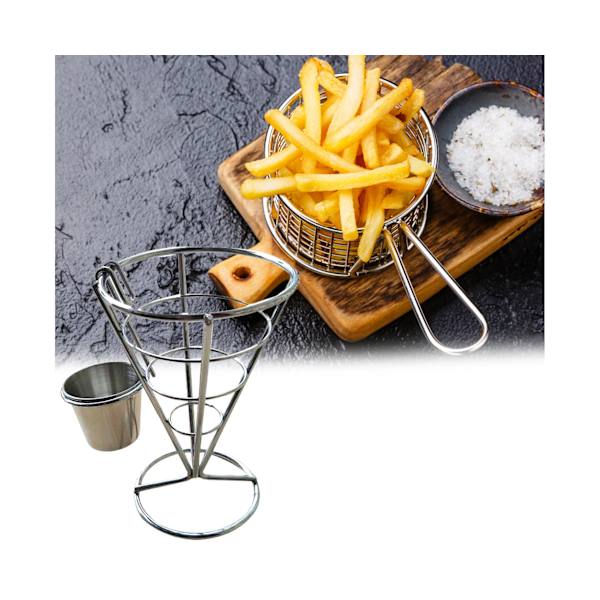1 set Praktisk pommes frites-korg Lätt att rengöra Stor