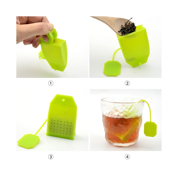 Utmärkt tespridare 5 färger Utflöde Smoothly Tea - Grön