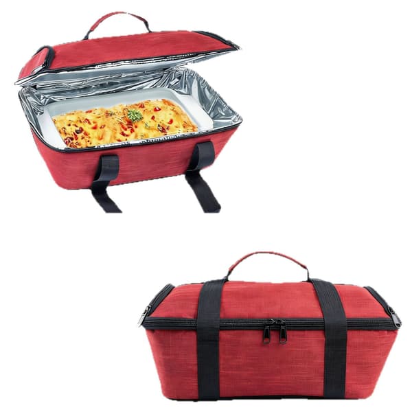 Isolerad grytbag med aluminiumfoliefoder Red