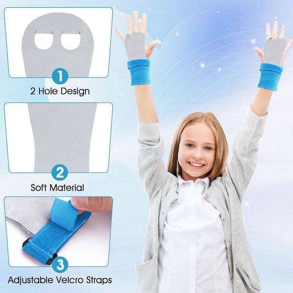 Gymnastikläder i läder för barn för stång- och pull-up-träning White Strap Style S