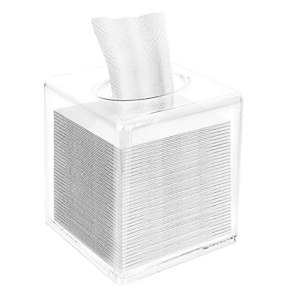 Akryl fyrkantig servettbox transparent kreativ servettbox enkel hushållsservettbox