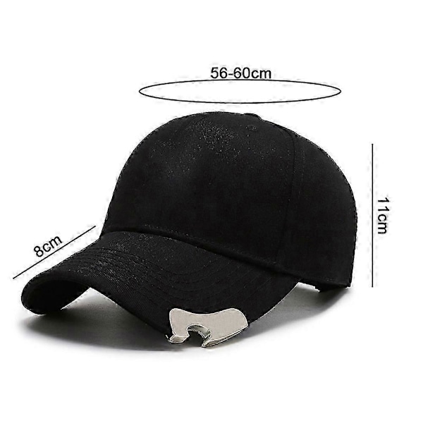Svart Flaskeåpner Baseballcaps