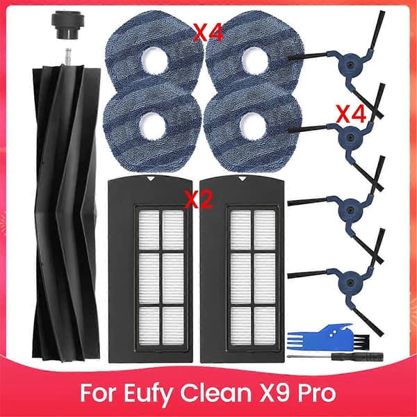 Til Eufy Clean X9 Pro Dele Tilbehør Hoved Sidebørste HEPA Filter As Shown