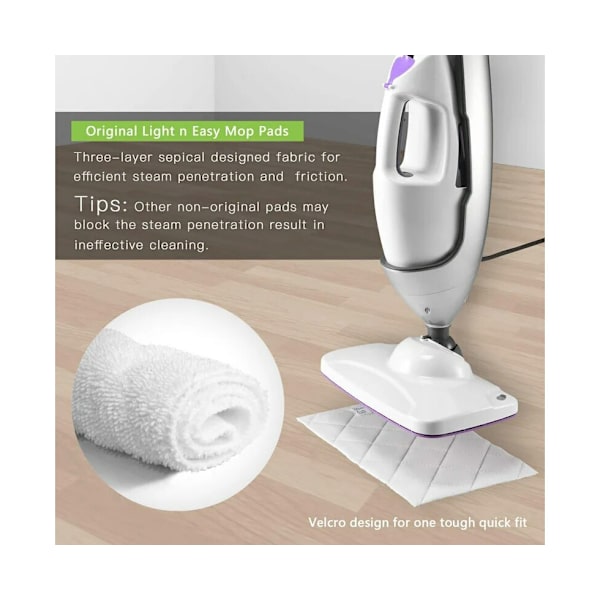 Korvaavat moppityynyt Light 'N' Easy -höyrymoppityynyille S3101 S7326 S3601 7688Anb 7688Anw lattian höyrypuhdistusmoppityynyt
