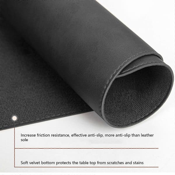 Stor Musematte Skrivebordsmatte Gaming Musematte Black