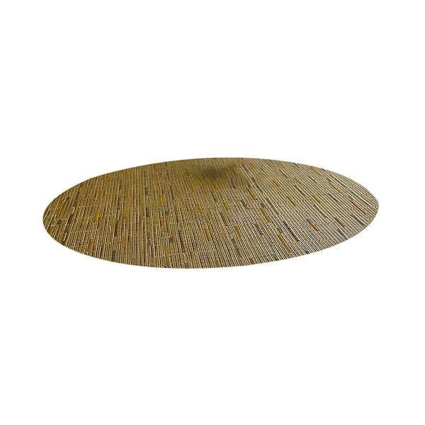 Bambu Texture Bordsunderlägg Oval form PVC Kök Matbordsmatta för restauranger-Tan unikt värde