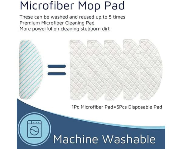 25 stk. Mikrofiber Moppepuder til Ecovacs Deebot Ozmo T8 Aivi Støvsuger Moppeklude Reservedele