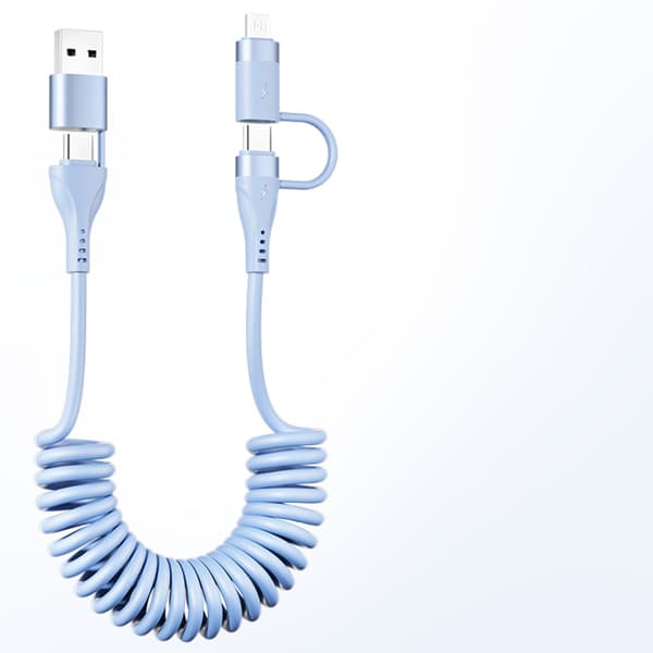 100W oikeakulmainen Type-C PD-datakaapeli yhteensopiville laitteille - Dugt Blue AplusC to CplusL