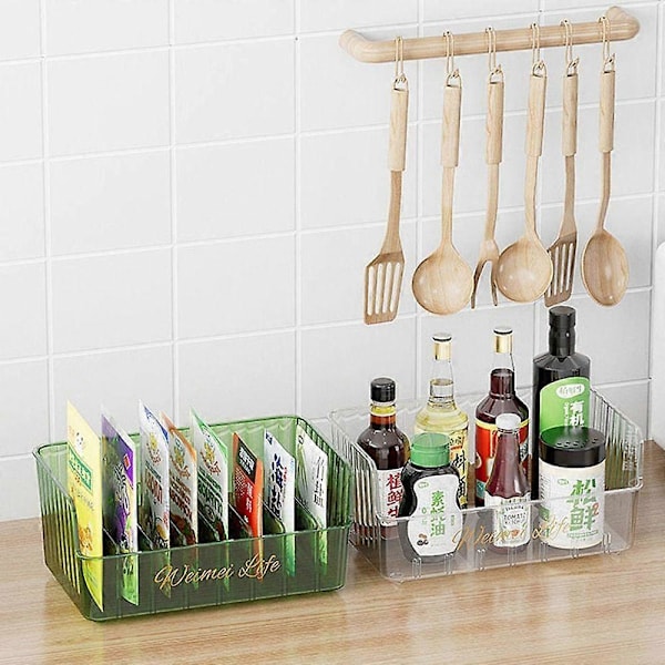 Justerbar krydderoppbevaringsboks Plast Krydderpose Oppbevaringsboks for hjemmet green