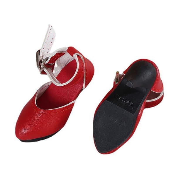 1:4 Docka Högklackade Skor DIY Mini Dockskor för Docka Hänge Docka Barn Docka Svart Red 5.8cmx2.4cm
