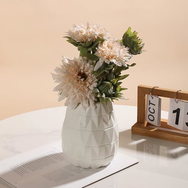 Hvit-B Bruddsikker Moderne Plast Blomstervase
