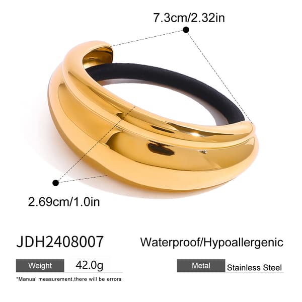 U-formet Hårring i Rustfrit Stål til Hestehale-styling JDH2408007