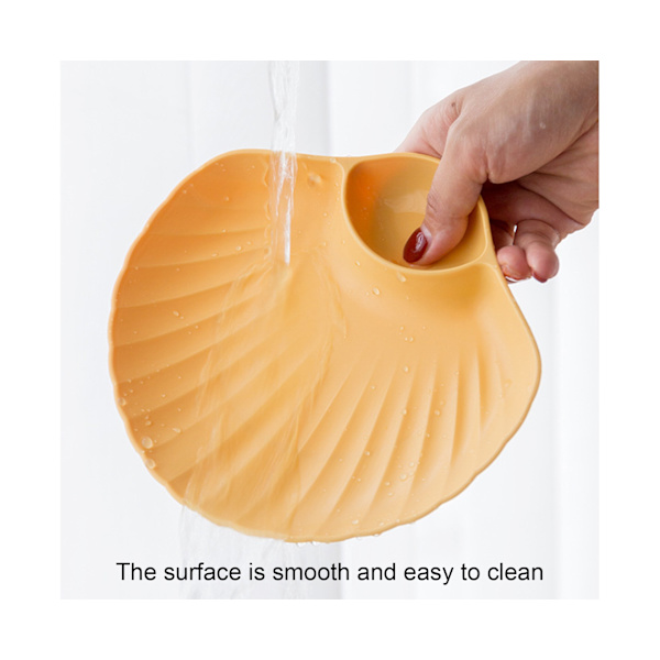 Användbar Snack Tallrik Portable Shall Shape Köks Snack - Gul