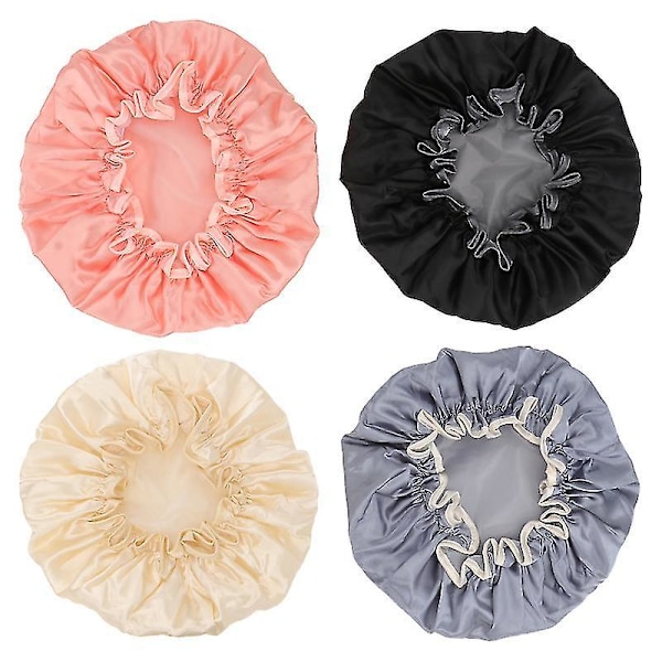 27X27cm Assorterte Farger Dusjhetter 4 stk Husholdningsdusjhetter Oljetette Dusjhetter Vanntette Dusjhetter