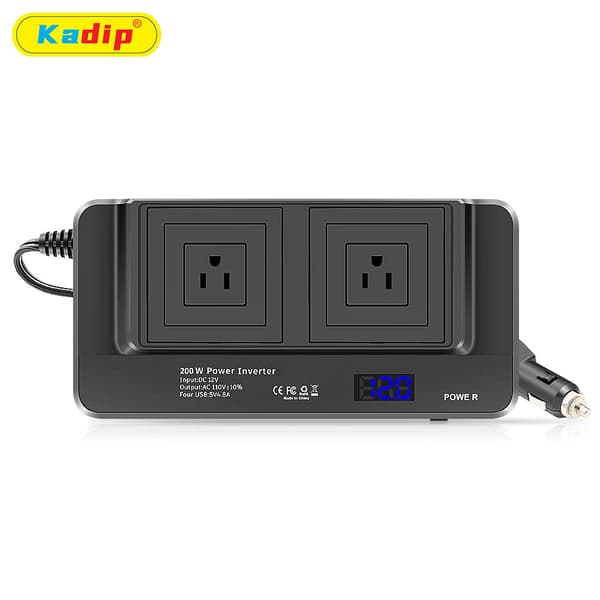 200W Bilstrømomformer, 12V til 110V Strømomformer US Plug110V