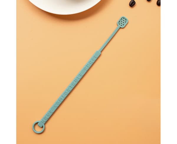 Simple Drink Stirring Stick Silikon Hushållsomrörning - Ljusgrön