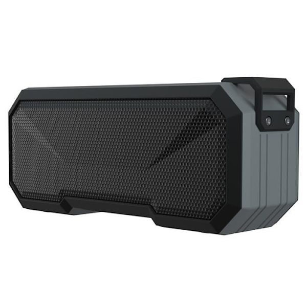 Ysilla Bärbar LED Bluetooth högtalare, Dual Subwoofer Trådlös Bluetooth 5.0 ljudhögtalare - Grå