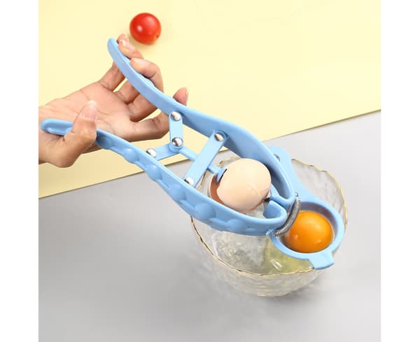 1 set Användbart verktyg för äggknäckning Lätt ergonomisk - blå
