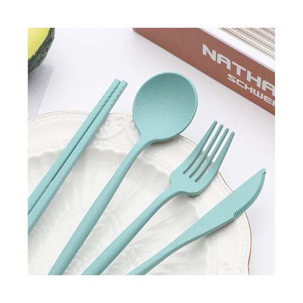 4st/ set Modernt set 4 färger resebestick - grön