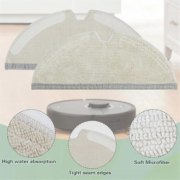 Mikrofiber Moppeklud til E-serien, Q5, Q5 Pro, Q5 Pro+, Q7Max, Q8Max, Q8Max+, S5, S5 Max, Robotstøvsuger As Shown