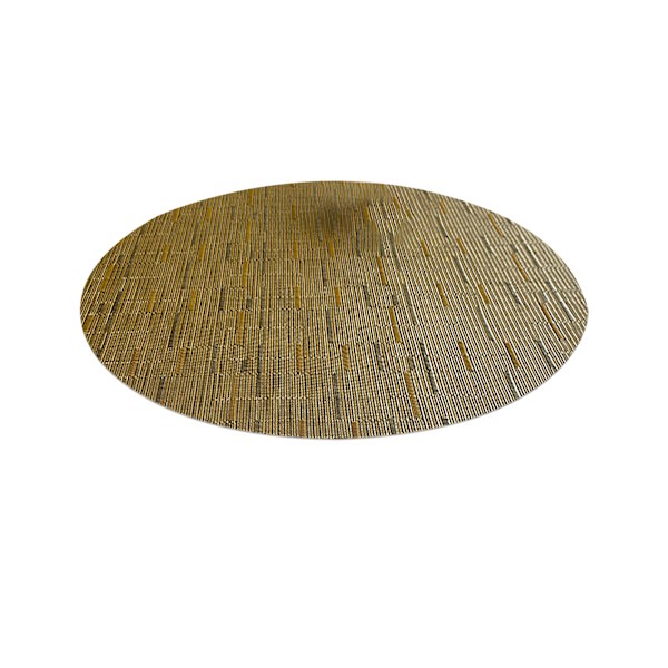 Bambu Texture Bordsunderlägg Oval form PVC Kök Matbordsmatta för restauranger-Tan unikt värde