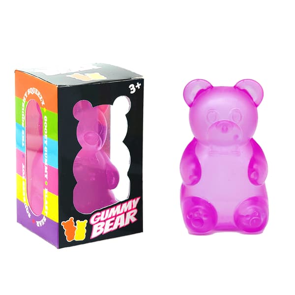 Isbit-stil Maltsukker Sakte Stigende Klemmeleke for Sensorisk Håndlek Purple Squeeze Toy Bear