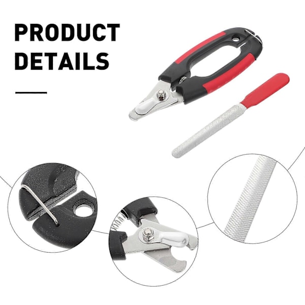 Klotång för smådjur, klotång för katter, klotrimmer för valpar med nagelfil 16X5.5X0.7CM