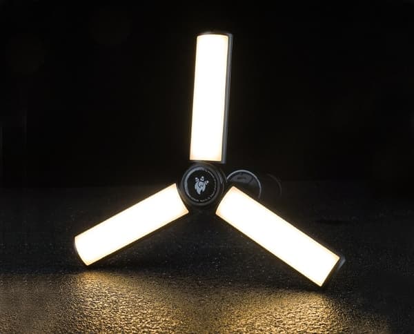 LED Campinglykt, Teleskopisk, 3000mAh, USB-C Oppladbar, 3 Lysmoduser, 25-52cm