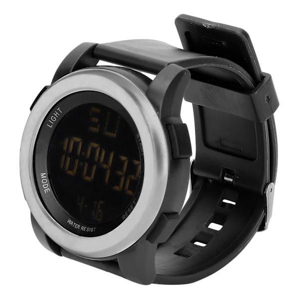 Digital watch för män Vattentät stoppur Noctilucence Alarm Dual Time Watch för MenBlak
