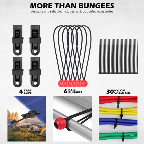 97130 60-delars Bungee Cord Set för Fordon 60 Piece Set