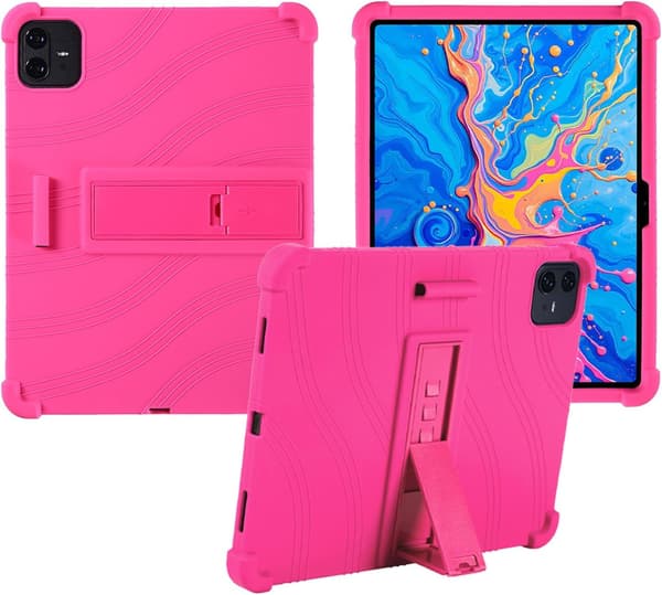 Silikonfodral för surfplatta kompatibelt med TECLAST Artpad Pro 12.7\", justerbart stativ, stötsäkert