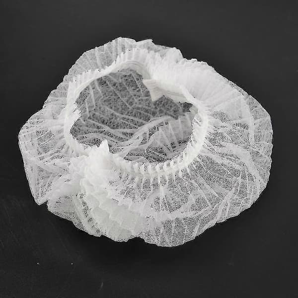 100 st/lot Engångs Duschmössor Hatt Non-woven Duschmössor Engångs Elastisk Badmössa Badmössor Enfärgad -cdsx