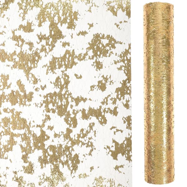 Bordslöpare i metallicguld 29 cm x 4,5 m, polyester, dekoration för Halloweenfest