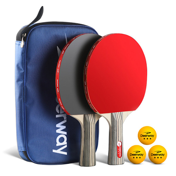 Bordtennisracket set dubbelsidig anti-gummi 2 Racket