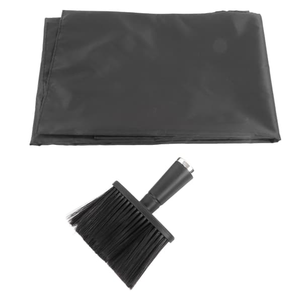 Barber Cape Kit Sort Hårklippekappe med Halsbørste til Salon Voksne Hårstyling