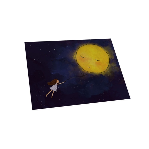 42x32cm Cute Moon Girl Print Värmeisolering bordstablett Vattentät bordskopp Pad-1# unikt värde