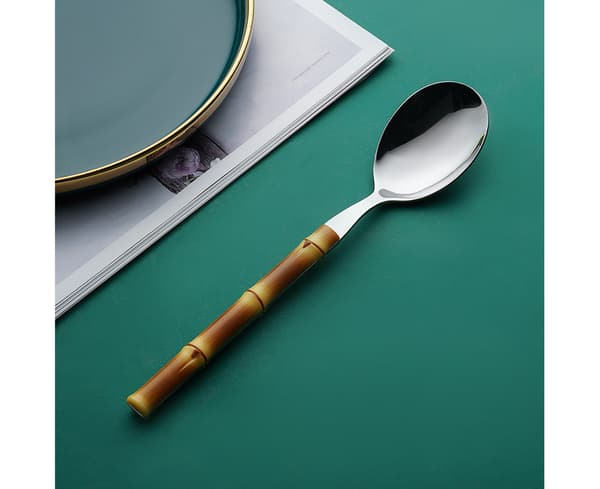 Modern bestick sked släta linjer Ergonomiskt bestick - Silver D
