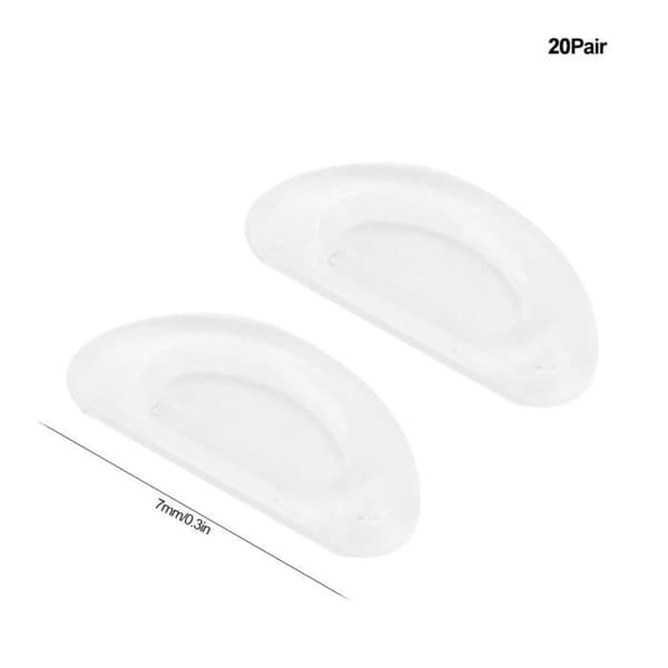 Brille Reparationssæt, Mini Bløde Silikone Puder, Anti-Slip Solbriller 20 Par til Briller